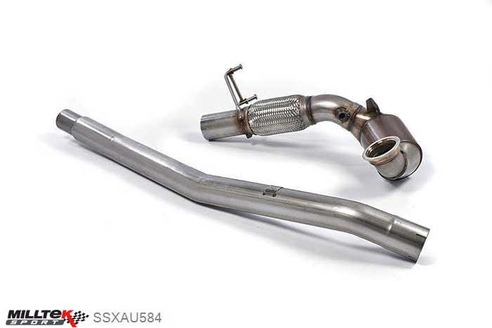 SSXAU584, Audi TT Mk3 TTS 2.0TFSI Quattro 2015- Milltek, Large-bore Downpipe and De-cat, Must be fitted with a OE Exhaust system Only , 3 inch, 76,2mm