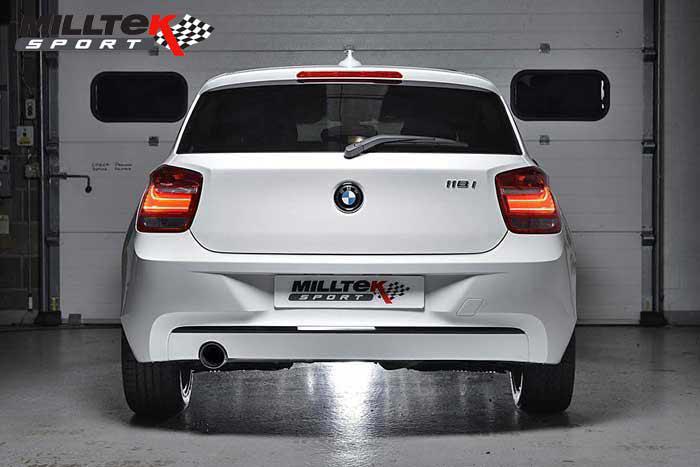 SSXBM969, BMW 1 Series 116i (F20 and F21) 2012- Milltek, Cat-back system, Resonated (quieter). EC-Approved , 2,5 inch, 63,5mm