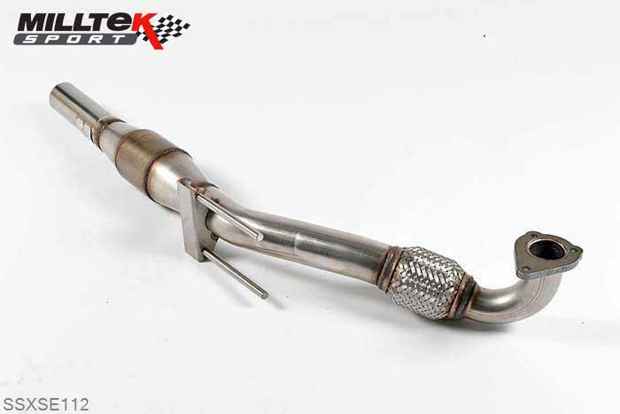 SSXSE112, Skoda Fabia vRS TDI 2003-2007 Milltek, Large Bore Downpipe and Hi-Flow Sports Cat, Must be fitted with the Milltek Sport cat-back system and requires a Stage 2 ECU remap , 2,5 inch, 63,5mm