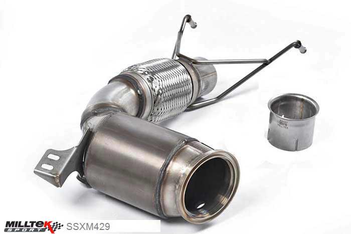 SSXM429, Mini Mk3 (F56) Mini Cooper S 2.0 Turbo (Rest of World) 2014- Milltek, Large Bore Downpipe and Hi-Flow Sports Cat, Requires a Stage 2 ECU remap and for Fitment to the OE system only , 2,75 inch, 69,85mm