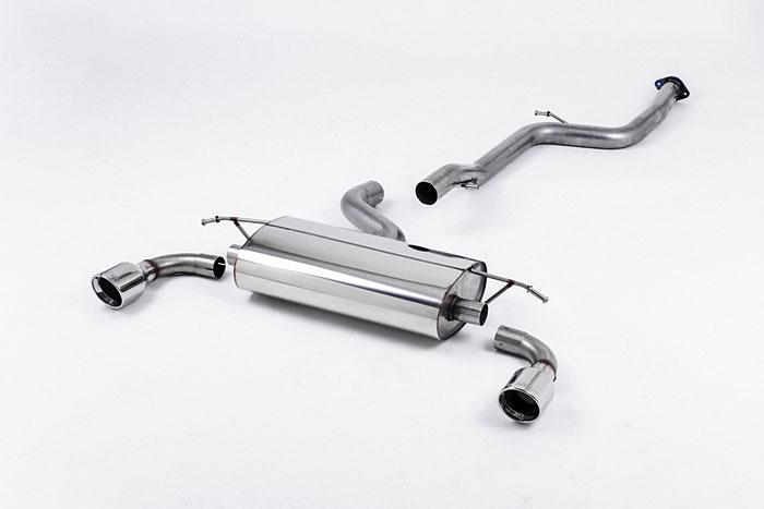 SSXFD042, Ford Focus Mk2 ST 225 2005-2010 Milltek, Cat-back system, Non-resonated (louder) with 100mm Jet Polished Trims 100mm Jet, 2,75 inch, 69,85mm