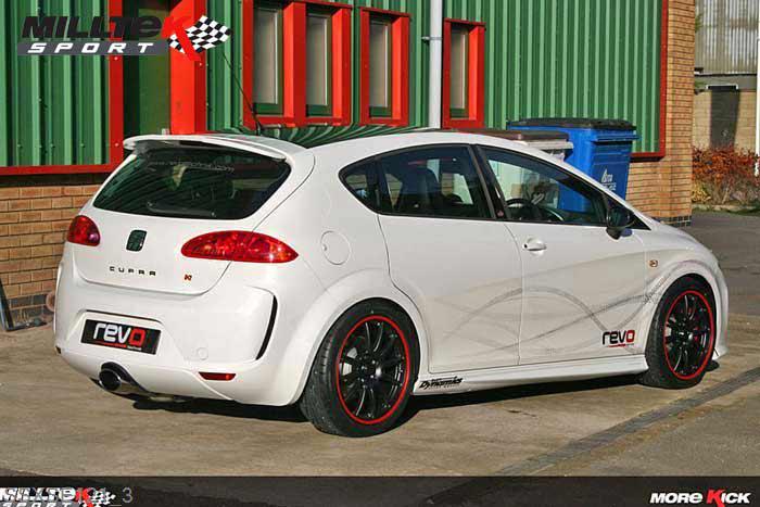 SSXSE121, Seat Leon Cupra K1 2007-2009 Milltek, Cat-back system, Resonated (quieter) Single 152x102mm Oval, 2,75 inch, 69,85mm