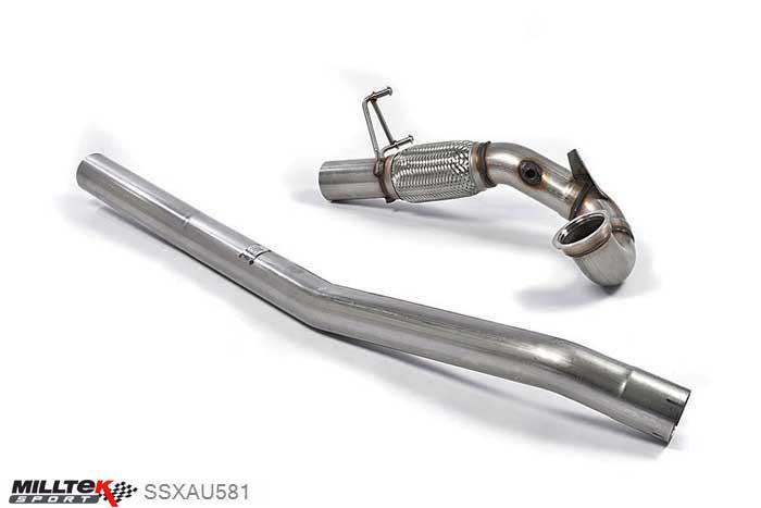 SSXAU581, Audi TT Mk3 TTS 2.0TFSI Quattro 2015- Milltek, Large-bore Downpipe and De-cat, Must be fitted with a Milltek Sport cat-back system , 3 inch, 76,2mm