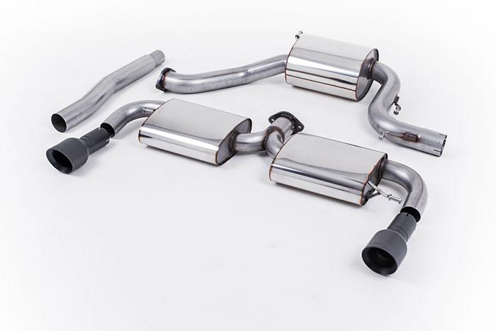 SSXVW190, VW Scirocco R 2009- Milltek, Cat-back system,  Dual 100mm GT100 Cerakote Black, 3 inch, 76,2mm