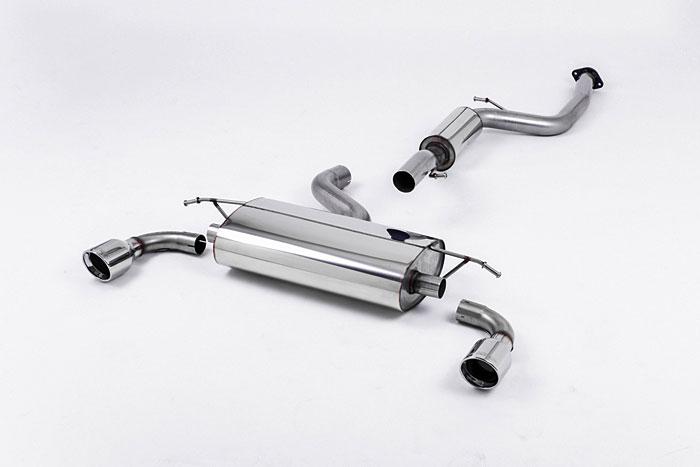 SSXFD043, Ford Focus Mk2 ST 225 2005-2010 Milltek, Cat-back system, Resonated (quieter) with 100mm Jet Polished Trims 100mm Jet, 2,75 inch, 69,85mm