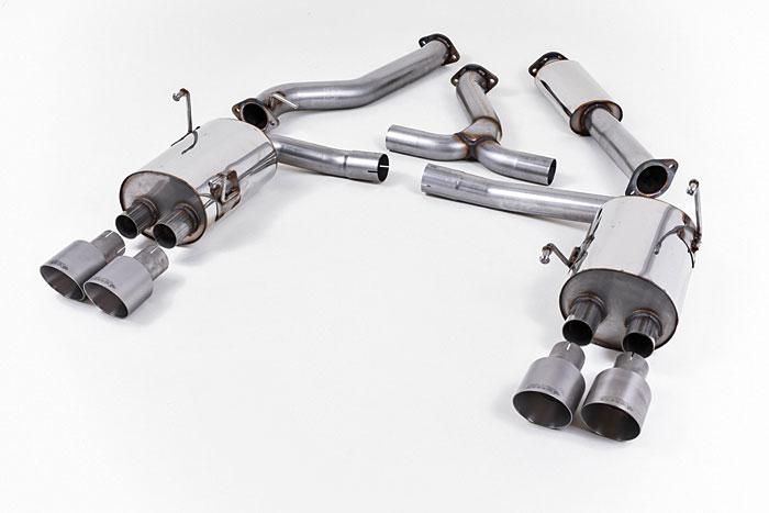 SSXSB026, Subaru Impreza STi 2.5i Turbo Saloon / Sedan 2011-2014 Milltek, Cat-back system, Titanium Tips Quad Titanium GT100, 3 inch, 76,2mm