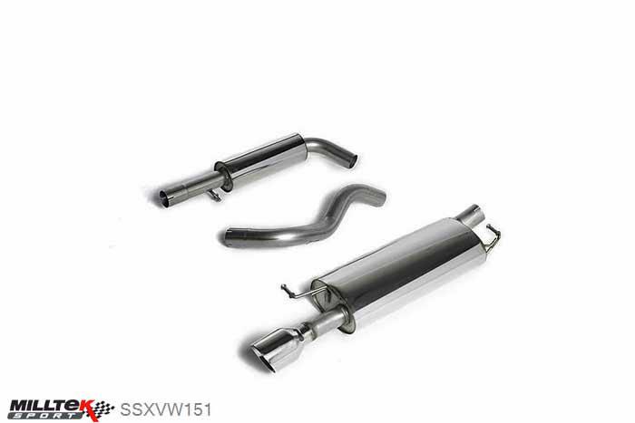 SSXVW151, VW Golf Mk4 337 Anniversary 180bhp 2002-2004 Milltek, Cat-back system, Resonated (quieter) Single 100mm GT100, 2,5 inch, 63,5mm
