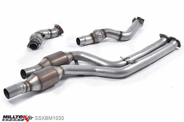 SSXBM1030, BMW 3 Series F80 M3 Saloon 2014- Milltek, Large Bore Downpipes and Hi-Flow Sports Cats, Fits with Milltek Sport cat back system only - Requires Lambda Extensions , 3 inch, 76,2mm