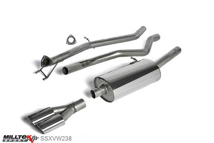SSXVW238, VW Amarok 2.0 BiTDI 163 and 180PS 2010- Milltek, Cat-back system, Twin oval outlet (rear exit) Twin 100 x 80mm Special Oval, 2,76 inch, 70mm