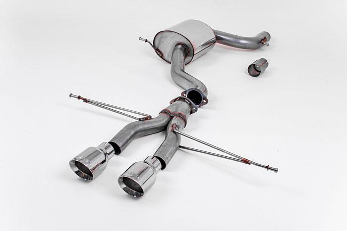 SSXVW244, VW Golf Mk6 GTi 2.0 TSI 210PS 2009-2013 Milltek, Cat-back system, Golf R-style 3-inch Race System with Polished Trims. Requires Golf R rear bumper and valance. Dual GT100 Polished, 3 inch, 76,2mm