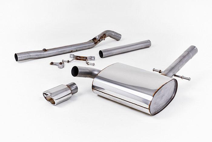 MCXVW222, VW Corrado G60 1.8 1988-1991 Milltek, Cat-back system, Non-resonated (louder) with Polished Oval Tip , 2,25 inch, 57,15mm