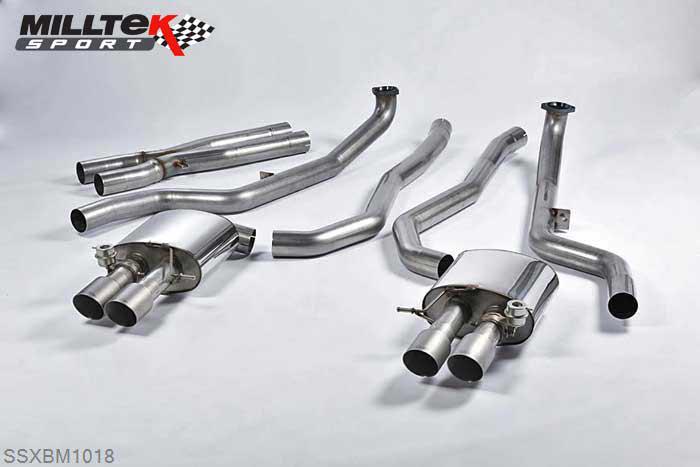 SSXBM1018, BMW 5 Series M5 Saloon M TwinPower Turbo V8 (F10) 2011- Milltek, Cat-back system, Titanium Tips. Awaiting EC-Approval... Quad 90mm GT90 Titanium, 3 inch, 76,2mm