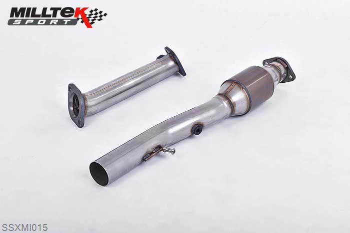 SSXMI015, Mitsubishi Lancer Evolution X 2.0 Turbo 2008-2014 Milltek, Large Bore Downpipe and Hi-Flow Sports Cat, Must be fitted with the Milltek Sport cat-back system and requires a Stage 2 ECU remap , 3 inch, 76,2mm