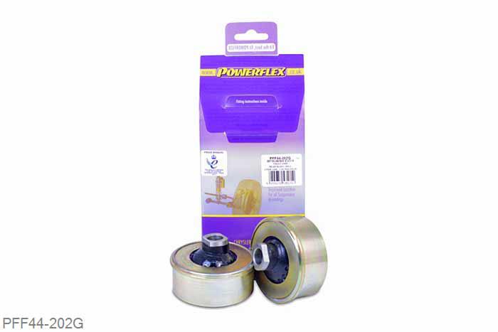 PFF44-202G, Mitsubishi Lancer Evolution 7-8-9 (inc 260), Front Wishbone Rear Bush Anti-Lift & Caster Adjustable This part replaces OE part number: MR519675 and provides +/- 0.33 degrees of on-car caster adjustment combined with an additional 6mm anti-lift offset., 2 stuk(s) benodigd  per auto, 2 stuk(s) in verpakking, prijs per set van 2 stuk(s)
