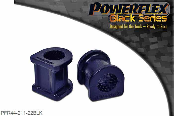 PFR44-211-22BLK, Mitsubishi Lancer Evolution 7-8-9 (inc 260) Rear Anti Roll Bar Bush 22mm, Replaces OEM part numbers MR589880 and RA589880K1 22mm, 2 stuk(s) benodigd  per auto, 2 stuk(s) in verpakking, prijs per set van 2 stuk(s)