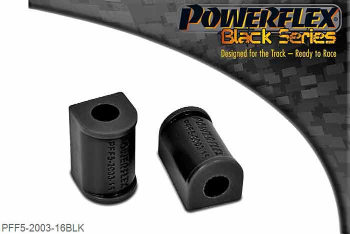 PFF5-2003-16BLK, BMW 1502-2002 (1962 - 1977) Front Anti Roll Bar Bush 16mm, This part replaces OEM part number 31352454010, 33551103492.  This part fits both Front and Rear Anti Roll Bar - 16mm 16mm, 2 stuk(s) benodigd  per auto, 2 stuk(s) in verpakking, prijs per set van 2 stuk(s)
