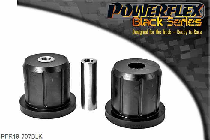 PFR19-707BLK, Ford Fiesta Mk4 (1995 - 1999) and Mk5 (1999 - 2002) Rear Beam Mounting Bush, Please measure the rear beam bush on the KA to identify which bush you need to order, this bush has a diameter of 63mm, PFR19-606 has a diameter of 48.5mm., 2 stuk(s) benodigd  per auto, 2 stuk(s) in verpakking, prijs per set van 2 stuk(s)