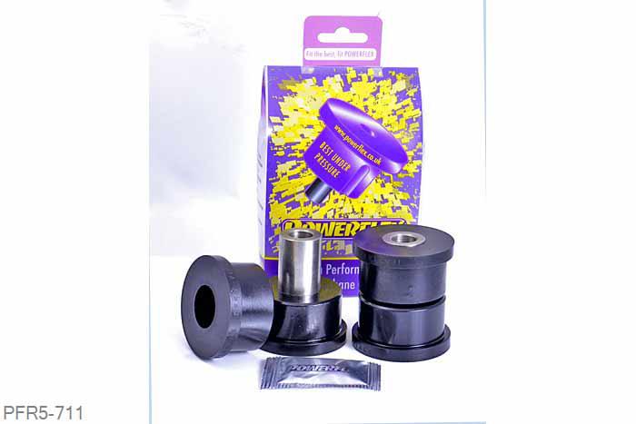 PFR5-711, BMW E39 5 Series 535 to 540 & M5, Rear Lower Arm Rear Bush Fits saloon models of the E60 only.  Also fits E39 M5 and Touring models that use a 14mm bolt diameter.   This part replaces the bush in E53 and E39 arm OE numbers: 33326770743 and 33326770744.  This part also replaces the bush in E60 arm OE numbers: 33326754557 and 33326754558. 14mm Bore Sleeve, 2 stuk(s) benodigd  per auto, 2 stuk(s) in verpakking, prijs per set van 2 stuk(s)