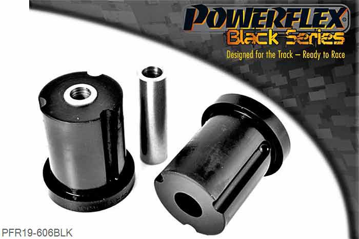 PFR19-606BLK, Ford KA (1996-2008) Rear Beam Mounting Bush, This Bush Fits MK5 & 6 Escorts. For MK7 models use PFR19-607 which is a larger bush. Please measure the rear beam bush on the KA to identify which bush you need to order, this bush has a diameter of 48.5mm, PFR19-707 has a diameter of 63mm., 2 stuk(s) benodigd  per auto, 2 stuk(s) in verpakking, prijs per set van 2 stuk(s)