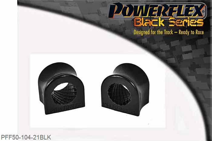 PFF50-104-21BLK, Peugeot 106 and 106 GTi/Rallye Anti Roll Bar Outer Bush 21mm, This part replaces OEM Part number 5094.60 NOT SUITABLE FOR GTI/RALLYE MODELS 21mm, 2 stuk(s) benodigd  per auto, 2 stuk(s) in verpakking, prijs per set van 2 stuk(s)