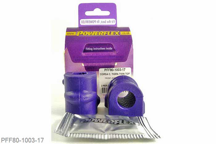 PFF80-1003-17, Opel Tigra Twin Top (2004-), Front Anti Roll Bar Mounting Bush 17mm  17mm, 2 stuk(s) benodigd  per auto, 2 stuk(s) in verpakking, prijs per set van 2 stuk(s)