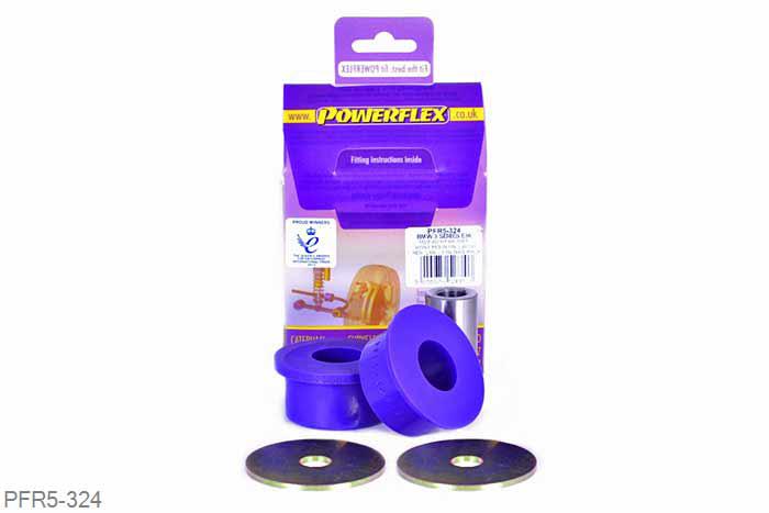 PFR5-324, BMW E36 3 Series (1990 - 1998), Rear Diff Front Mounting Bush, M3 Evo Only PFR5-324 fits later M3 Evo models where the bush fits into a separate mounting bracket, OE number: 33172228147. Use PFR5-325 for all other models where the bush is in the subframe., 1 stuk(s) benodigd  per auto, 1 stuk(s) in verpakking, prijs per set van 1 stuk(s)