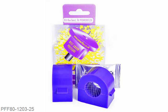 PFF80-1203-25, Opel Astra MK5 - Astra H (2004-2010), Front Anti Roll Bar Mounting Bush 25mm (2 Piece) This replaces the original 2 piece design. For the single piece design please use PFF66-503-*. For Astra MK5 single piece design, please use PFF80-1303-*, 2 stuk(s) benodigd  per auto, 2 stuk(s) in verpakking, prijs per set van 2 stuk(s)