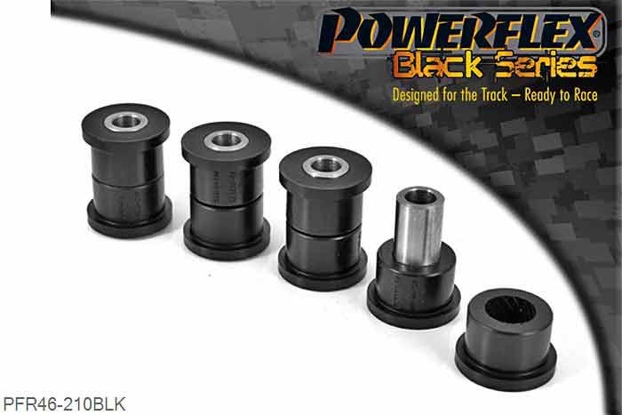 PFR46-210BLK, Nissan 200SX - S13, S14, S14A and S15 Rear Trailing Arm Bush, The length of the bush is 50mm with a diameter of 31.25mm, please check original bush to confirm dimensions. For bushes that measure 45mm with a diameter of 33mm use part PFR46-203BLK. - These fit the Skyline R33/R34 Models Only, For R32 Use PFR46-203BLK. - These fit the 200sx S14/S15 Models Only, For S13 Use PFR46-203BLK., 4 stuk(s) benodigd  per auto, 4 stuk(s) in verpakking, prijs per set van 4 stuk(s)