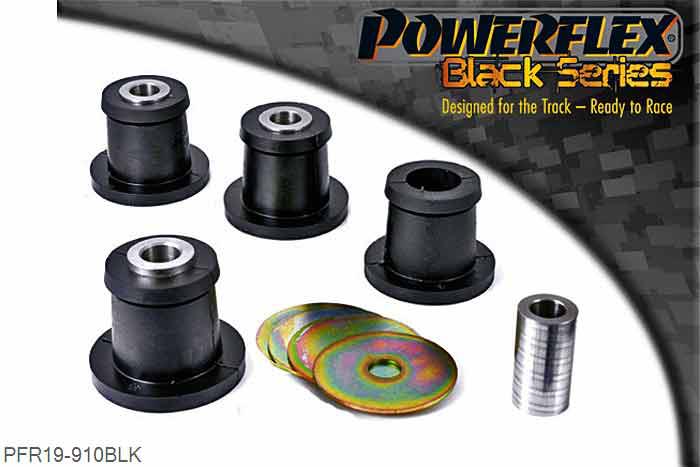 PFR19-910BLK, Ford Mondeo (2000 to 2007) Rear Subframe Mounting Bushes, This bush fits saloon and hatch models only NOT ESTATE VERSIONS. OE Numbers  1S71-5K817-AC - 1S71-5K818-AC - 1404976 - 1404977. - The rear subframe is held to the body with 4 rubber bushes, these bushes fail making the rear subframe to come away from the body, this causes knocking from the rear and is an MOT failure. PFR19-910 are an easy to fit reliable fix to this problem., 4 stuk(s) benodigd  per auto, 4 stuk(s) in verpakking, prijs per set van 4 stuk(s)