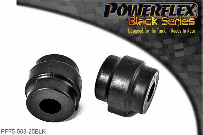 PFF5-503-25BLK, BMW E39 5 Series 520 to 530 Touring Front Anti Roll Bar Mounting Bush 25mm, This bush fits E39 5 series non M sport suspension models and E38 7 series. 25mm, 2 stuk(s) benodigd  per auto, 2 stuk(s) in verpakking, prijs per set van 2 stuk(s)