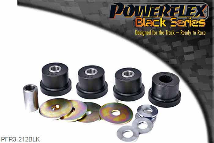 PFR3-212BLK, Audi S/RS 80, 90 Quattro inc Avant (1992-1996), S2 inc Avant B4, RS2 B4 (1994-1996) Rear Upper Arm Inner Bush (Cast Arm), FITS CAST ARMS ONLY, FOR PRESSED STEEL ARMS USE PFR3-209. This bush is suitable for Road and Black Series applications. It is the same part as the Road Series but with Black series packaging, Oe Nrs 8A0505185A - 8D0505185A, 4 stuk(s) benodigd  per auto, 4 stuk(s) in verpakking, prijs per set van 4 stuk(s)