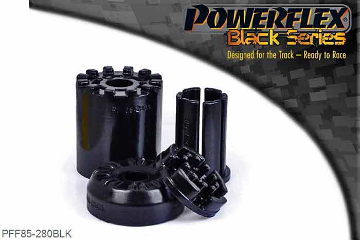 PFF85-280BLK, Seat Cordoba (1993-2002) Front Lower Engine Mounting Bush & Inserts, PFF85-280 is a replacement bush kit that includes inserts that are designed to fit into voids in the bush, allowing tune-ability of engine movement, perfect for stiffening mounts ahead of track days and performance events. This part replaces OE numbers: 1H0199609 K,E,F,B,J,G & J. - On the VW Corrado & Passat the mount will only fit models with the V6 engine., 1 stuk(s) benodigd  per auto, 1 stuk(s) in verpakking, prijs per set van 1 stuk(s)