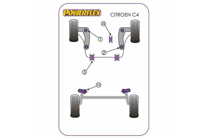 EXH017, Citroen C4 (2004-2014), Universal Exhaust Mount Quantity as required, 1 stuk(s) benodigd  per auto, 1 stuk(s) in verpakking, prijs per set van 1 stuk(s)