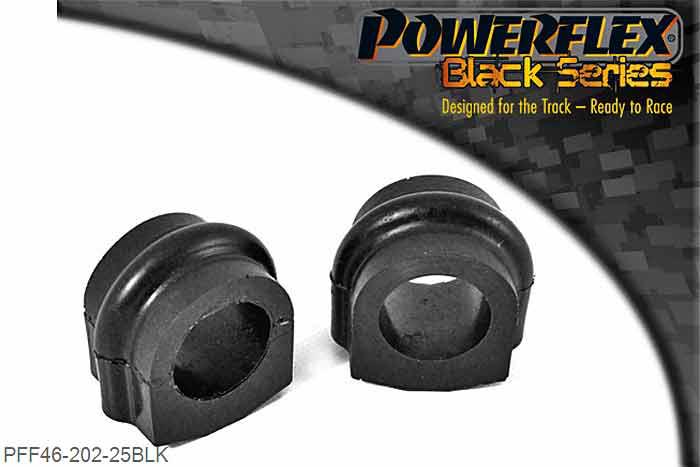 PFF46-202-25BLK, Nissan 200SX - S13, S14, S14A and S15 Front Anti Roll Bar Mount 25mm,  25mm, 2 stuk(s) benodigd  per auto, 2 stuk(s) in verpakking, prijs per set van 2 stuk(s)