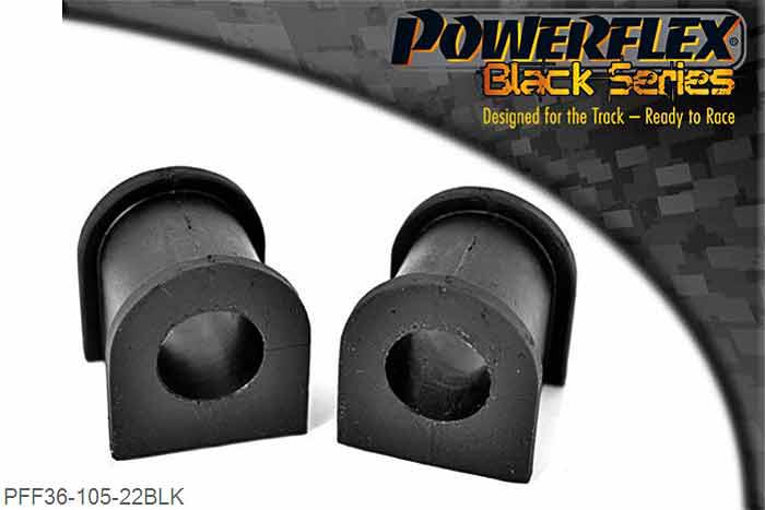 PFF36-105-22BLK, Mazda MX5 NB (1998-2005) Front Anti Roll Bar Mounting Bush 22mm,  22mm, 2 stuk(s) benodigd  per auto, 2 stuk(s) in verpakking, prijs per set van 2 stuk(s)