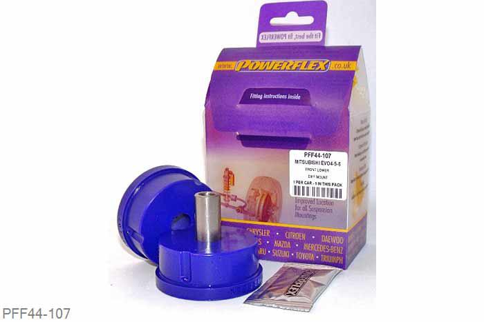 PFF44-107, Mitsubishi Lancer Evolution 10 CZ4A (10/07-), Front Lower Diff Mount Please check size before ordering, this is 62mm Diameter. For 70.5mm Diameter use PFF44-108. These mounts are for fast road/competition. These are harder and may cause a slight increase in engine vibration and noise. For road use, use PFF44-107R. 62mm Diameter, 1 stuk(s) benodigd  per auto, 1 stuk(s) in verpakking, prijs per set van 1 stuk(s)