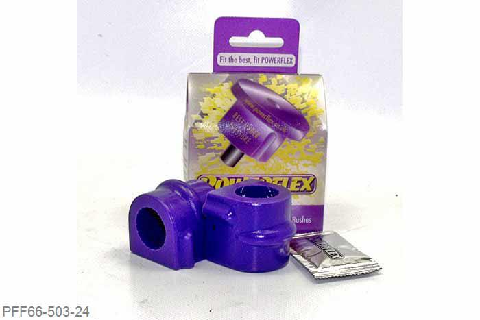 PFF66-503-24, Saab 9-3 (2002-on), Front Anti Roll Bar Mounting Bush 24mm This replaces the original single piece design. For the 2 piece design please use PFF80-1203-*, 2 stuk(s) benodigd  per auto, 2 stuk(s) in verpakking, prijs per set van 2 stuk(s)