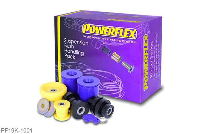 PF19K-1001, Ford Focus Mk1 ST, Powerflex Handling Pack Included within this pack are the following parts:PFF19-8011Front Wishbone Lower Front BushPFF19-803Front Wishbone Lower Rear BushPFF19-806-12Front Lower Engine Mount Bush Kit 12mm, 1 stuk(s) benodigd  per auto, 1 stuk(s) in verpakking, prijs per set van 1 stuk(s)