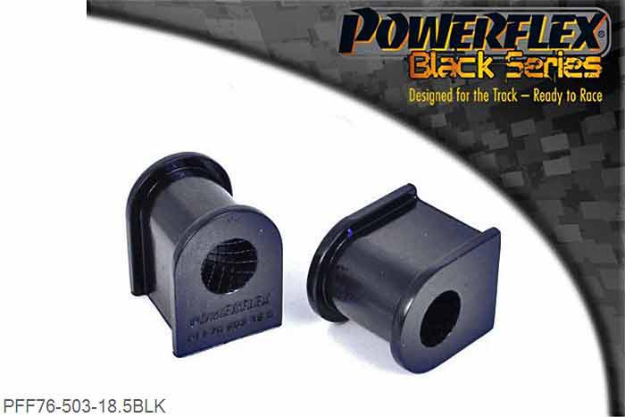 PFF76-503-18.5BLK, Toyota MR2 SW20 REV 2 to 5 (1991 - 1999) Front Anti Roll Bar Bush 18.5mm, This bush replaces OEM Part Number: 48815-17110 18.5mm, 2 stuk(s) benodigd  per auto, 2 stuk(s) in verpakking, prijs per set van 2 stuk(s)