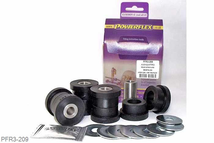 PFR3-209, Audi A4 Quattro (1995 - 2001), Rear Upper Arm Inner Bush FITS PRESSED STEEL ARMS ONLY. FOR CAST ARMS USE PFR3-212. This bush is suitable for Road and Black Series applications. It is the same part as the Black Series but with Road series packaging. Oe Nrs 8A0505185A - 8D0505185A, 4 stuk(s) benodigd  per auto, 4 stuk(s) in verpakking, prijs per set van 4 stuk(s)