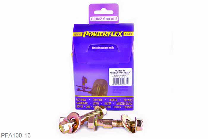 PFA100-16, Honda CR-V (2002 - 2006) PowerAlign Camber Bolt Kit (16mm), Kit contains 2 camber bolts, tab washers and nuts. Camber adjusting bolt to replace the original 16mm bolt.   Why not add our Magnetic Camber Gauge to your tool kit so that you can make pit garage adjustments to your suspension using PowerAlignCamber Bolts....ClickHEREfor more information. 16mm, 1 stuk(s) benodigd  per auto, 1 stuk(s) in verpakking, prijs per set van 1 stuk(s)