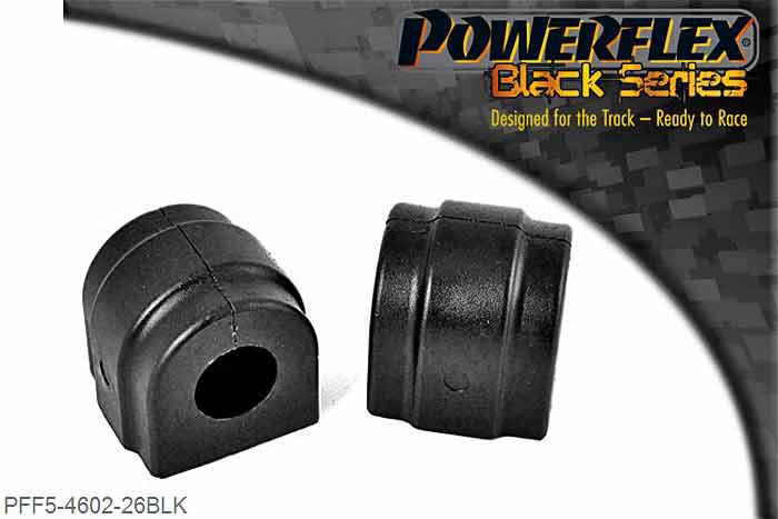 PFF5-4602-26BLK, BMW E46 3 Series Xi/XD (4 Wheel Drive) Front Anti Roll Bar Bush 26mm, Please check Anti roll bar size before ordering 26mm, 2 stuk(s) benodigd  per auto, 2 stuk(s) in verpakking, prijs per set van 2 stuk(s)