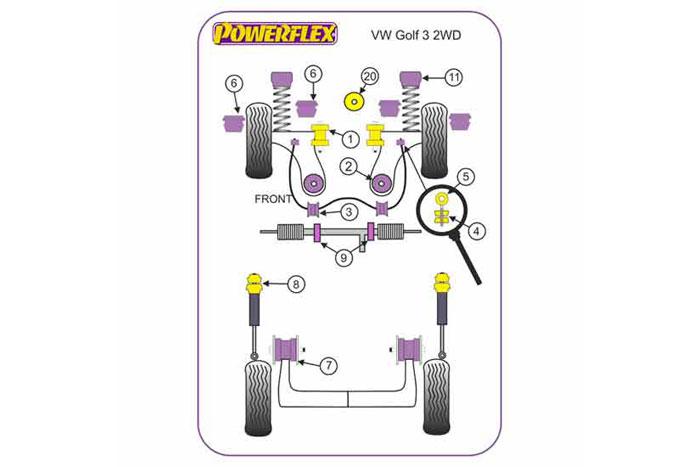 BS006, VW Golf MK3 2WD (1992 - 1998), Bump Stop Front BS 006 fit the front of the followig VW cars, the OE dust cover fits this bump stop. Volkswagen Corrado (1989 - 1995) Volkswagen Golf Mk 3 (1992-1998) Volkswagen Golf Mk2 (1985-1992) Volkswagen Golf Mk2 4WD inc G60, Rallye, Country Volkswagen Jetta (1985 - 1992) Volkswagen Vento (1992 - 1998), 2 stuk(s) benodigd  per auto, 2 stuk(s) in verpakking, prijs per set van 2 stuk(s)
