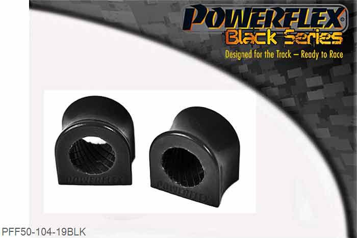 PFF50-104-19BLK, Peugeot 106 and 106 GTi/Rallye Anti Roll Bar Outer Bush 19mm, This part replaces OEM Part number 5094.59.  Fits Peugeot 106 and Citroen Saxo up to and including 1.5L models. 19mm, 2 stuk(s) benodigd  per auto, 2 stuk(s) in verpakking, prijs per set van 2 stuk(s)