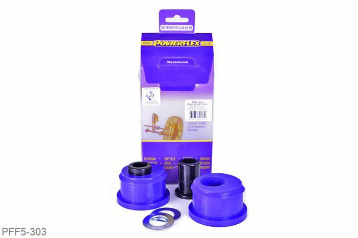 PFF5-303, BMW E30 3 Series (1982 - 1991), Front Lower Wishbone Rear Bush Caster Offset PFF5-303 is an eccentric bush for the M3. This can be fitted to all models throughout the range giving them increased castor to match the M3 setup., 2 stuk(s) benodigd  per auto, 2 stuk(s) in verpakking, prijs per set van 2 stuk(s)