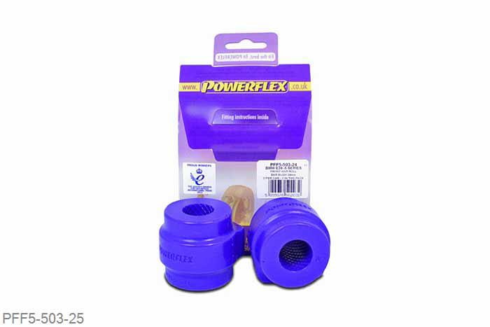 PFF5-503-25, BMW E39 5 Series 520 to 530, Front Anti Roll Bar Mounting Bush 25mm This bush fits E39 5 series non M sport suspension models and E38 7 series. 25mm, 2 stuk(s) benodigd  per auto, 2 stuk(s) in verpakking, prijs per set van 2 stuk(s)