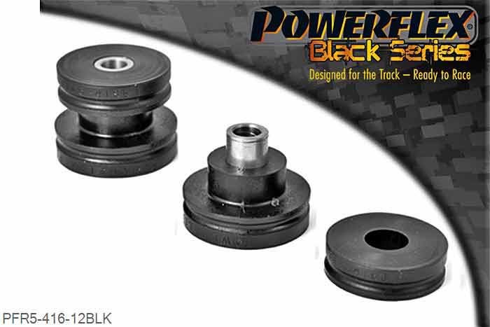 PFR5-416-12BLK, BMW E81, E82, E87 & E88 1 Series (2004-2013) Rear Shock Absorber Upper Mounting Bush 12mm, Notes:PFR5-416-12 fits performance shock absorber which has 12mm thread.For standard shock absorbers and performance shock absorber with a 10mm thread use PFR5-416., 2 stuk(s) benodigd  per auto, 2 stuk(s) in verpakking, prijs per set van 2 stuk(s)