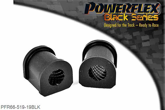 PFR66-519-19BLK, Fiat Croma (2005 - 2011) Rear Anti Roll Bar Mounting Bush 19mm,  19mm, 2 stuk(s) benodigd  per auto, 2 stuk(s) in verpakking, prijs per set van 2 stuk(s)