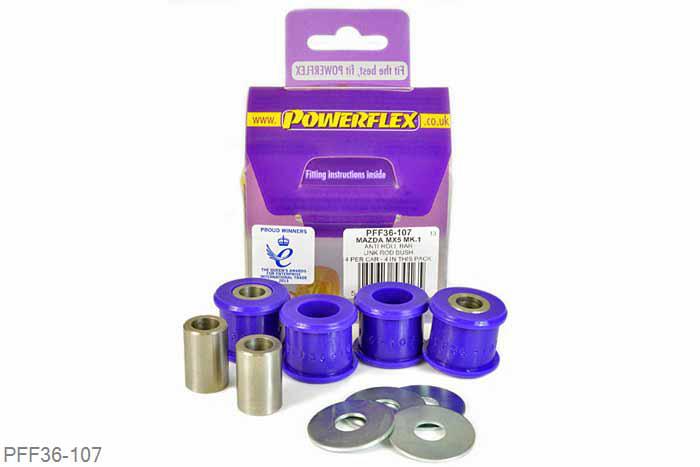 PFF36-107, Mazda MX5 NB (1998-2005), Rear Anti Roll Bar Link Rod Bush This part replaces the original bushes in original link rod arm number FDL6678., 4 stuk(s) benodigd  per auto, 4 stuk(s) in verpakking, prijs per set van 4 stuk(s)