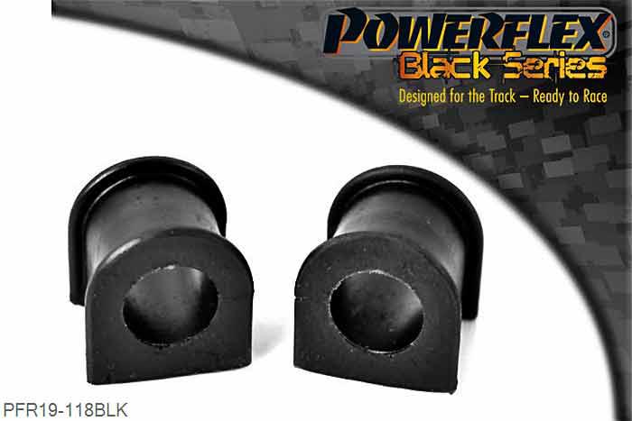 PFR19-118BLK, Ford Sierra Sapphire Cosworth 4WD Rear Anti-Roll Bar Mounting Bush 18mm,  18mm, 2 stuk(s) benodigd  per auto, 2 stuk(s) in verpakking, prijs per set van 2 stuk(s)